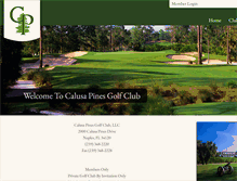 Tablet Screenshot of calusapinesgolfclub.com